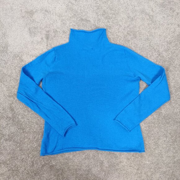 Nicole Miller Women's Sweater Size S Blue Extra Fine Merino Wool Winter Casual - Picture 1 of 5